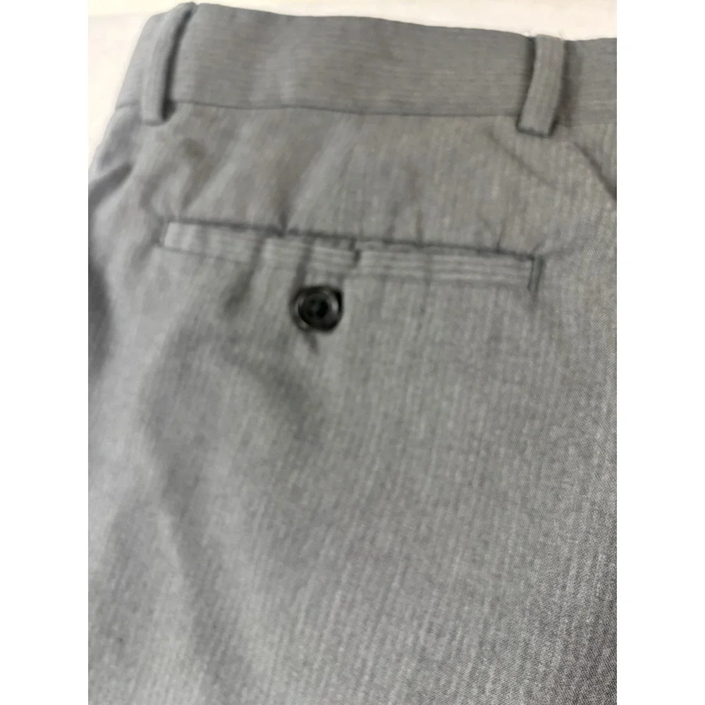 Banana Republic Pant Mens 33x32 Gray Tailored Slim‎ Fit Business Casual Trouser